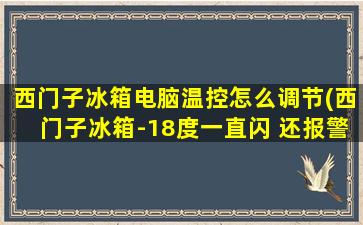 西门子冰箱电脑温控怎么调节(西门子冰箱-18度一直闪 还报警)